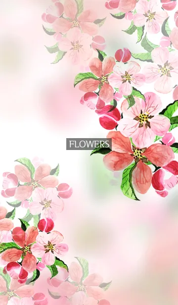 [LINE着せ替え] water color flowers_606の画像1