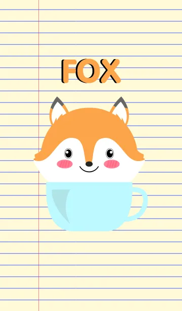 [LINE着せ替え] Simple Cute Fox Theme Vr.2(jp)の画像1