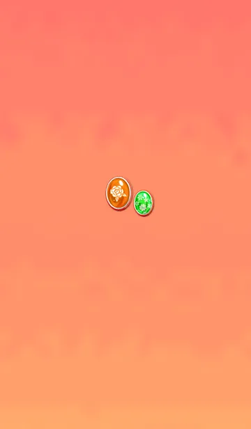 [LINE着せ替え] 大人のブローチグリーンオレンジの画像1