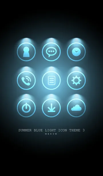 [LINE着せ替え] SUMMER BLUE LIGHT ICON THEME 3の画像1