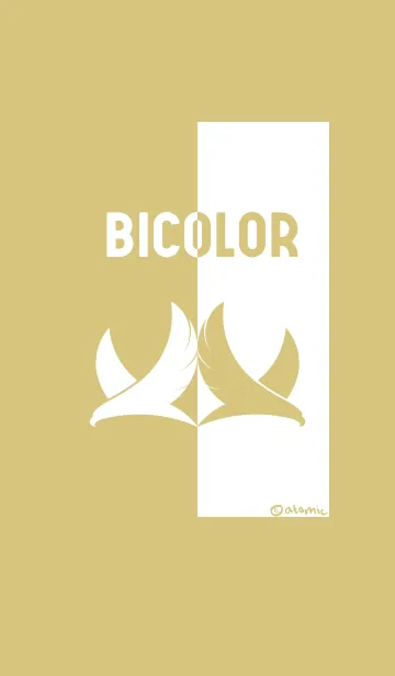 [LINE着せ替え] バイカラー [イーグル] 黄土×白 162の画像1