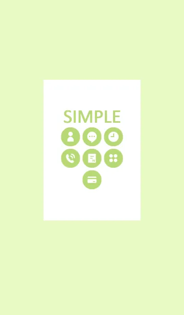 [LINE着せ替え] シンプル*ライトグリーン＆ホワイトの画像1