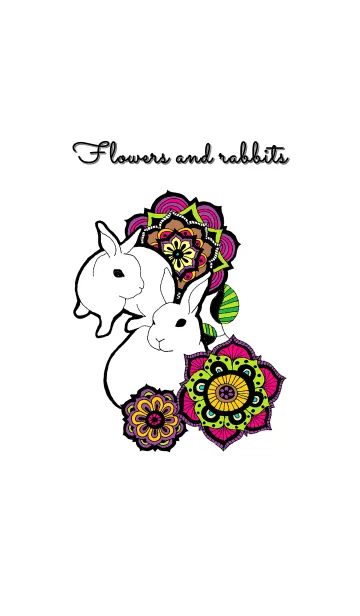 [LINE着せ替え] Flowers and rabbits＠SUMMERの画像1