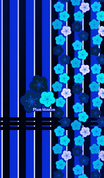 [LINE着せ替え] 梅の花 -Blue-の画像1