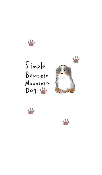 [LINE着せ替え] シンプル バーニーズマウンテンドッグの画像1