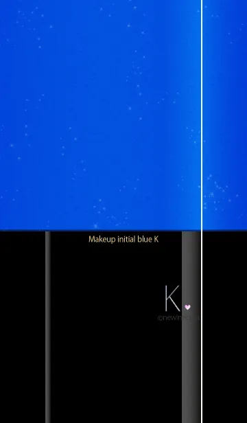 [LINE着せ替え] メークアップ イニシャル ブルー Kの画像1