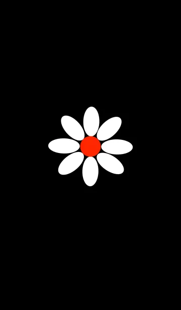 [LINE着せ替え] シンプル 白い花 ホワイトフラワーの画像1