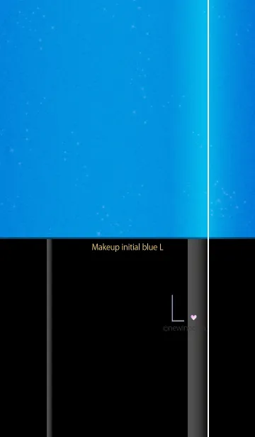 [LINE着せ替え] メークアップ イニシャル ブルー Lの画像1