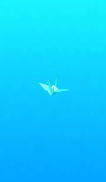 [LINE着せ替え] ライトブルー折り紙鶴の画像1