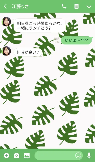 [LINE着せ替え] グリーン・モンステラの画像3