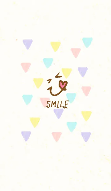 [LINE着せ替え] スマイル-大人水彩三角9-の画像1