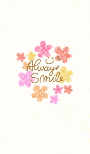 [LINE着せ替え] 大人水彩お花3-スマイル3-の画像1