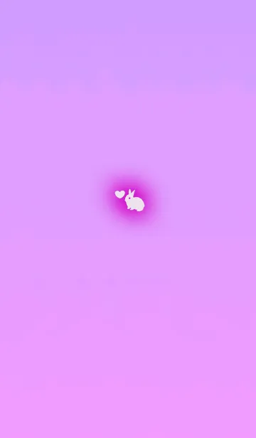 [LINE着せ替え] ウサギのシルエットピンクの画像1