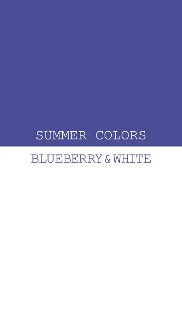 SUMMER COLORS -BLUEBERRY ＆ WHITE-の着せ替えメイン画像