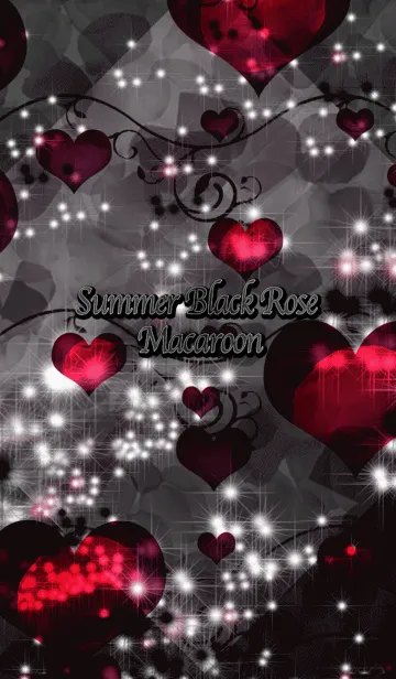 [LINE着せ替え] 夏のブラックローズマカロンの画像1