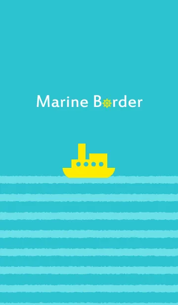 [LINE着せ替え] Marine Border[Blue Green]＠SUMMERの画像1