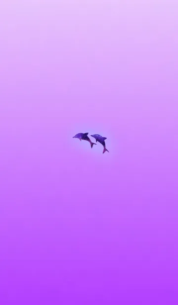 [LINE着せ替え] イルカのパープルシルエットの画像1