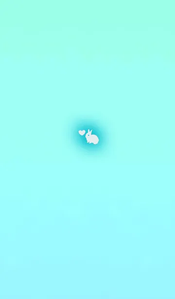 [LINE着せ替え] ウサギのシルエットブルーの画像1