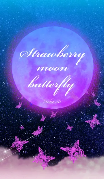 [LINE着せ替え] Strawberry moon butterfly♥の画像1