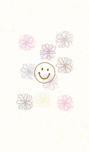 [LINE着せ替え] 大人水彩お花2-スマイル6-の画像1