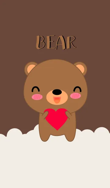 [LINE着せ替え] Simple Love Cute Bear Theme (jp)の画像1