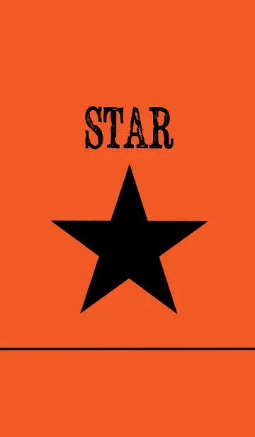 [LINE着せ替え] -STAR orange_black ver.-の画像1