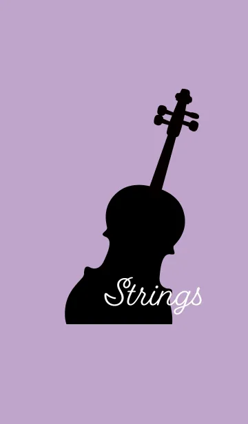 [LINE着せ替え] 弦楽器（パープル）の画像1