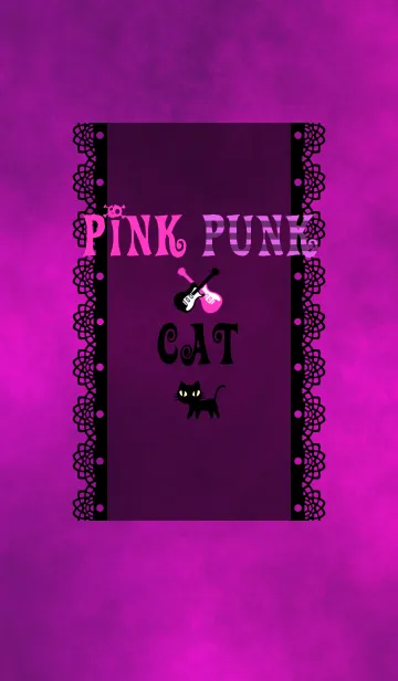 [LINE着せ替え] ピンク パンク キャットの画像1