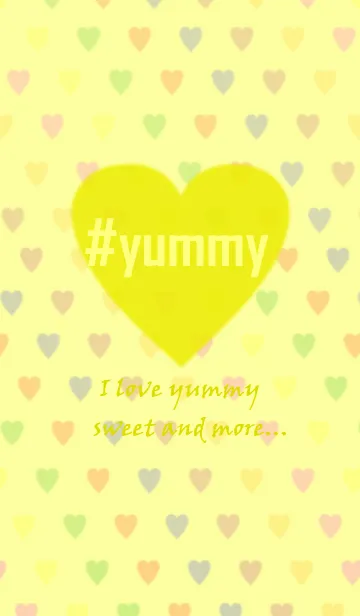 [LINE着せ替え] yummy！！ yellow heartの画像1