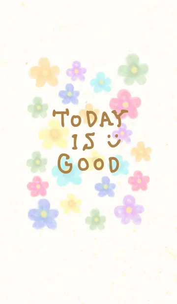 [LINE着せ替え] 大人水彩お花4-スマイル14-の画像1