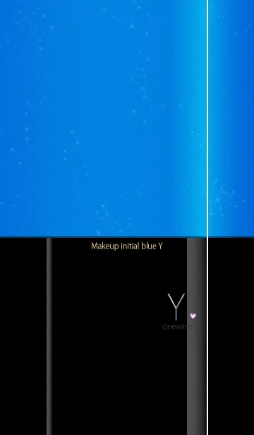 [LINE着せ替え] メークアップ イニシャル ブルー Yの画像1