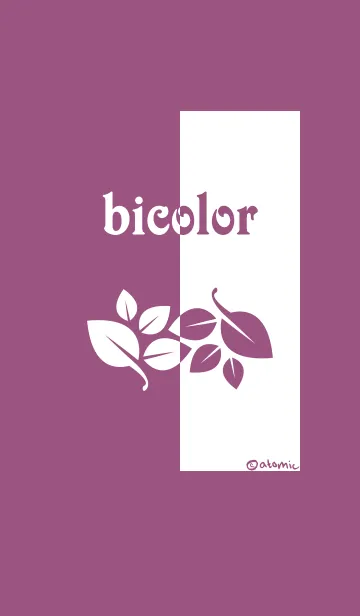 [LINE着せ替え] バイカラー [リーブス] 紫×白 155の画像1