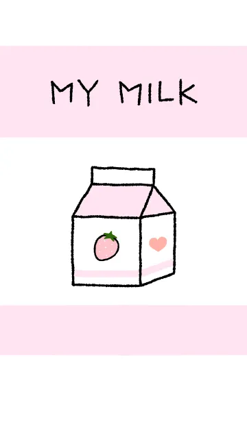 [LINE着せ替え] MY MILK -STRAWBERRY-の画像1