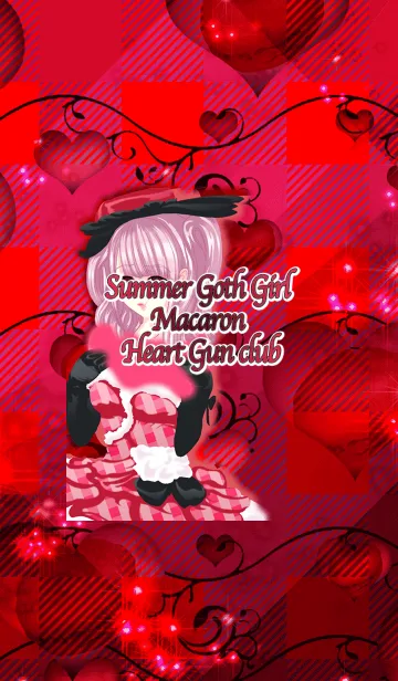 [LINE着せ替え] 夏のゴスガールマカロンハートガンクラブの画像1