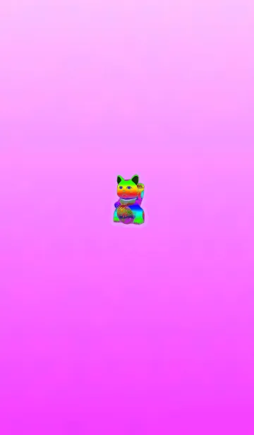 [LINE着せ替え] 人を集める招き猫ピンク色の画像1