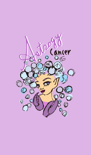 [LINE着せ替え] 星占い：蟹座（夏の星座）の画像1