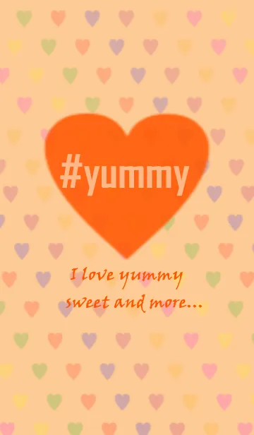 [LINE着せ替え] yummy！！ orange heartの画像1
