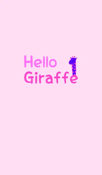 [LINE着せ替え] Hello Giraffe pink 18の画像1