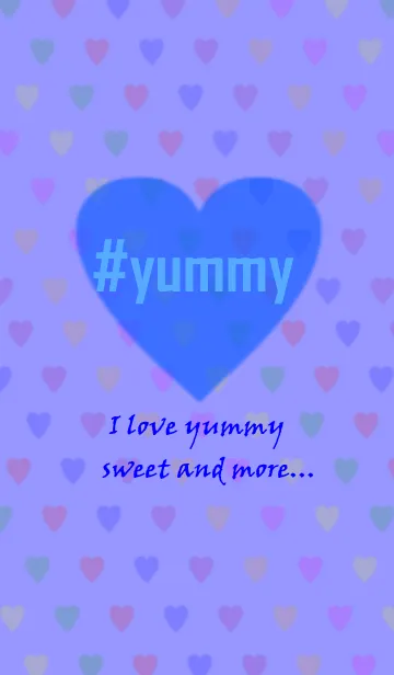 [LINE着せ替え] yummy！！ blue heartの画像1