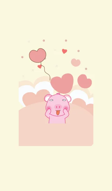Cute pig theme v.7 (JP)の着せ替えメイン画像