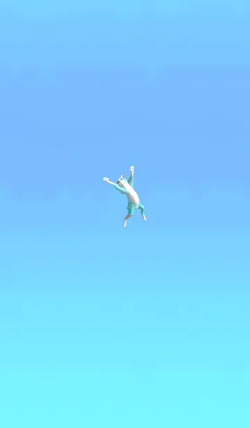 [LINE着せ替え] 青ねこが飛ぶ！の画像1