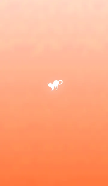 [LINE着せ替え] オレンジキャットシルエットの画像1