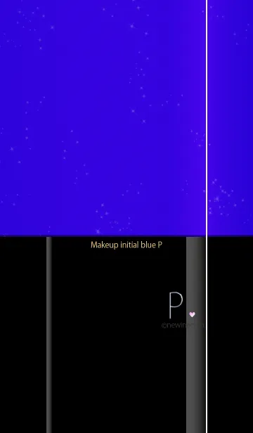 メークアップ イニシャル ブルー Pの着せ替えメイン画像