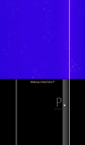[LINE着せ替え] メークアップ イニシャル ブルー Pの画像1