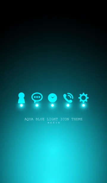 [LINE着せ替え] SUMMER AQUA BLUE LIGHT ICON THEMEの画像1