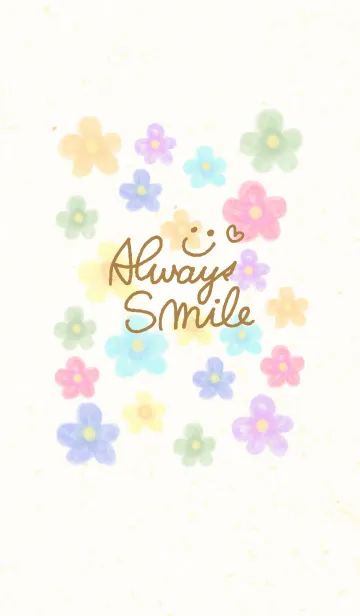 [LINE着せ替え] 大人水彩お花4-スマイル3-の画像1