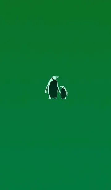 [LINE着せ替え] ブラックグリーンペンギンの画像1