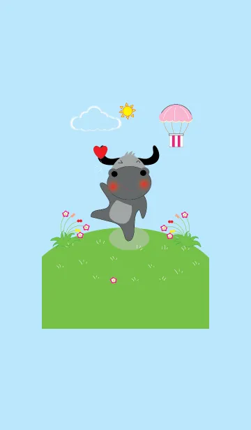 Cute buffalo theme v.5 (JP)の着せ替えメイン画像