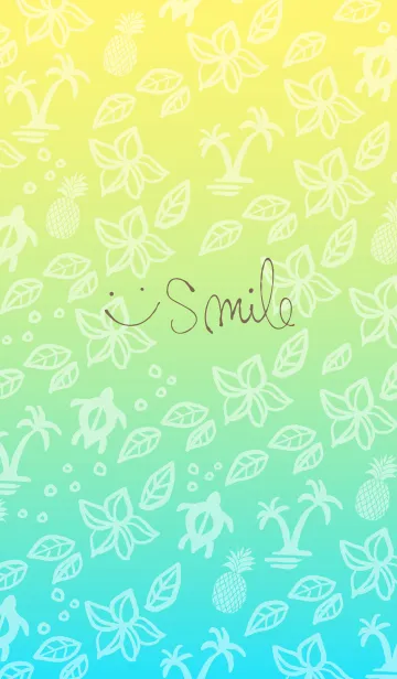 [LINE着せ替え] 夏 アロハ-スマイル30-の画像1