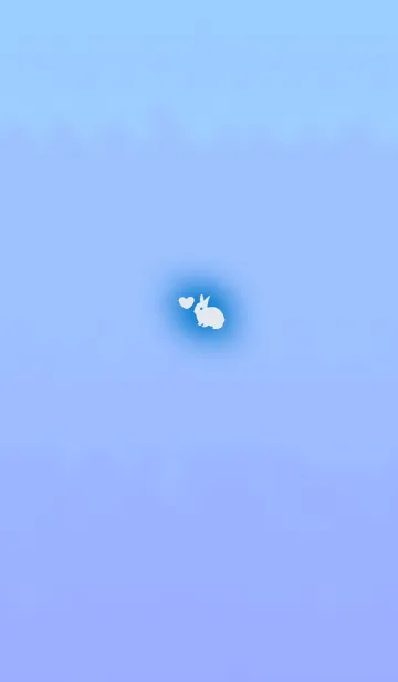 [LINE着せ替え] ウサギのシルエットパープルブルーの画像1